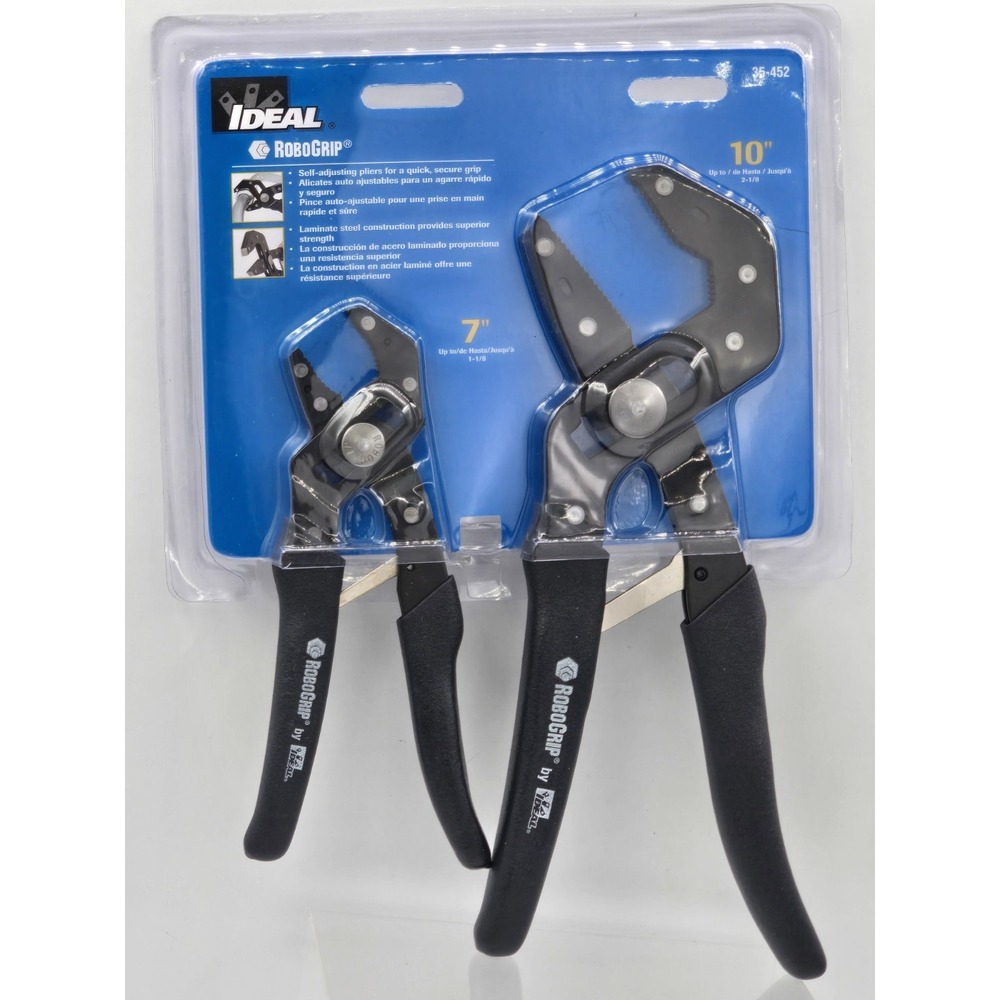 NEW - Ideal RoboGrip 7" & 10" Pliers Set‎ (35-452)